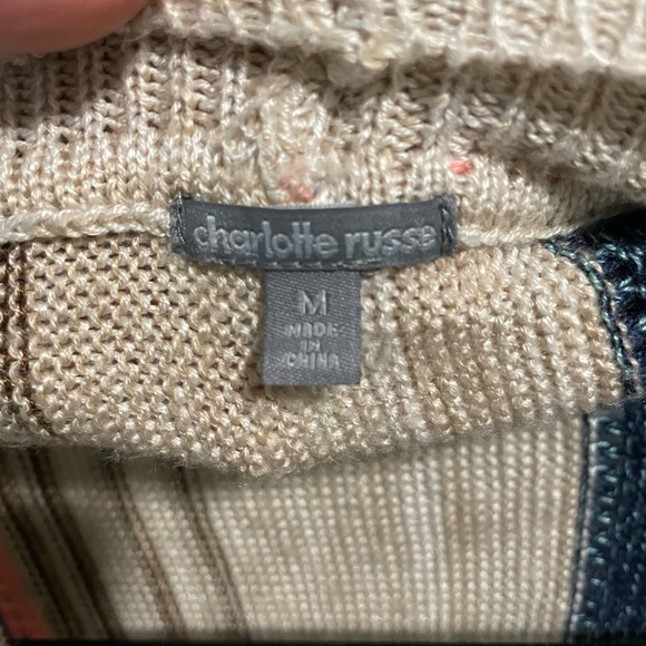 Charlotte Russe Open Knit Boho Cardigan in Oatmeal, Size Medium, Gently Used. - Picture 3 of 6